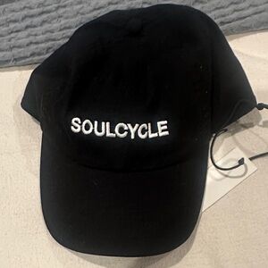 SoulCycle Black Hat with White Embroidery NWT